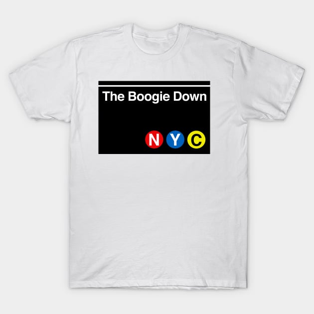 The Boogie Down Subway Sign T-Shirt by PopCultureShirts